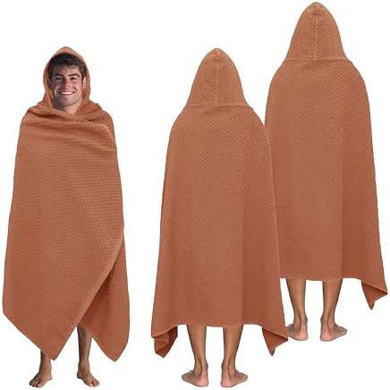 COTTON CRAFT Hooded Bath Towel for Adults – 2 Pack 100% Cotton Bath Sheet by COTTONCRAFT