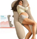 Frida Mom Full Body Support Cooling Pregnancy Pillow, Storage Bag by Frida