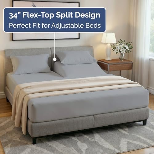 Flex Top Split Head King 4 Piece Sheet Set - Image 3