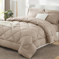 CozyLux Full Comforter Set 82"x86" Wheat by CozyLux