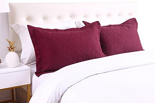 MarCielo 2-Piece Embroidered Pillow Shams, Decorative Microfiber Pillow Covers - Image 2