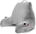 Nestl Reading Pillow for Bed, Back Pillow for Sitting Up in Bed, Light Grey by Nestl