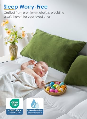 QUEEN ROSE Mattress Topper Full Size, Pillow Top Extra Thick Mattress Pad - Image 5