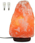 7 Inch Himalayan Salt Lamp with Dimmer Cord - Night Light Natural Crystal Rock Classic Wood Base Authentic from Pakistan by Spantik