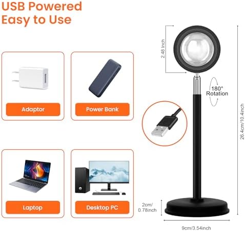 Tsrarey Sunset Lamp Projector,Multiple Colors LED Lights for Room Decor - Image 5