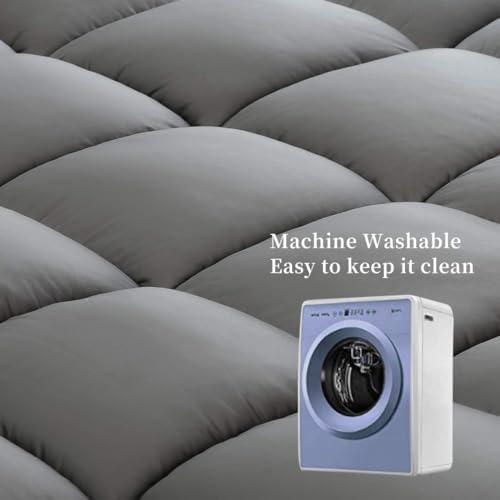 COONP Full Mattress Topper, Extra Thick Pillow Top Mattress Pad Cover - Image 7