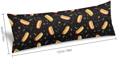 Hotdog Body Pillow Pillowcase Colorful Hot Dog Long Body Pillow Cover - Image 3