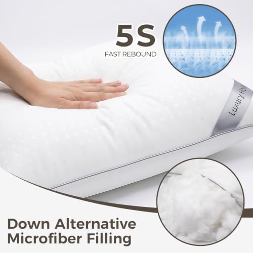 HIMOON Bed Pillows for Sleeping Set of 2, Queen Size Cooling Pillows 2 Pack - Image 3