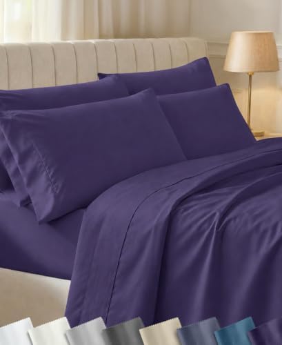 California Design Den 100% Cotton Sateen King Bed Sheets Deep Pocket Set by CaliforniaDesignDen