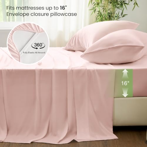 Love's cabin 4 Piece California King Size Sheet Set, 100% Rayon Derived from - Image 4
