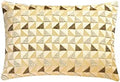 The HomeCentric Decorative Gold & Ivory 12"x14" Lumbar Pillow Cover, Jacquard by TheHomeCentric
