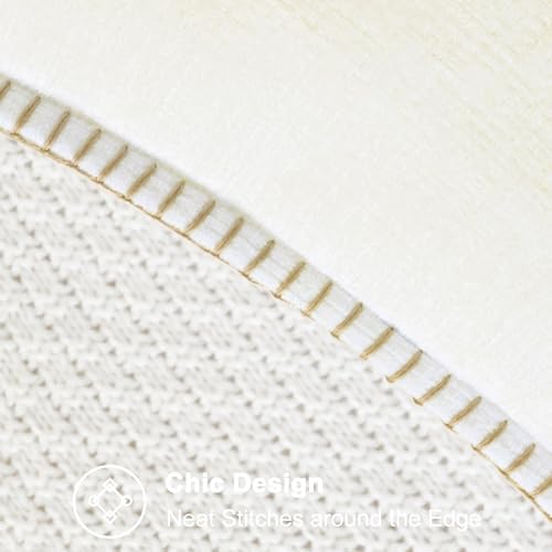CaliTime Decorative Couch Throw Pillow Covers 18 X 18 Inches Cream - Image 3