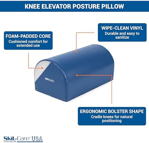 Skil-Care Knee Elevator Posture Pillow, Large Half-Round Bolster - Image 3