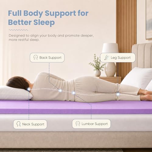 DUMOS 2 Inch Queen Mattress Topper Cooling Gel Ventilated Memory Foam - Image 5