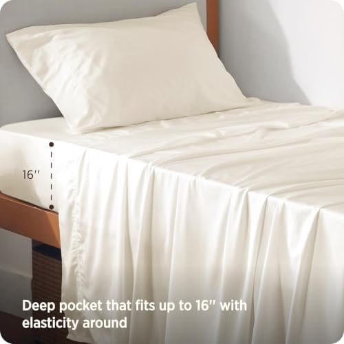 Bedsure PureWoven 100% Rayon Derived from Bamboo, Twin XL Sheets, 3 Pieces - Image 5