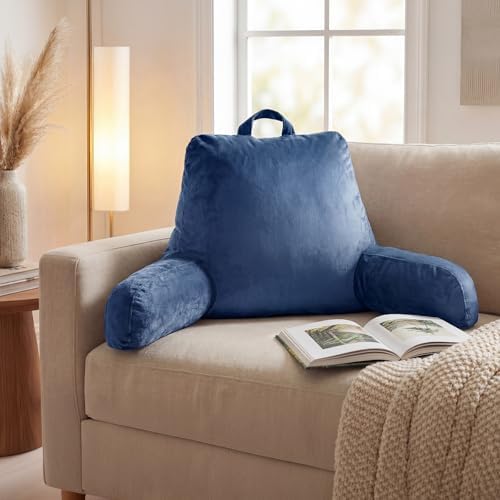 Reading Pillow for Bed with Arm Support, Large Backrest Cushion for Sitting Up - Image 2