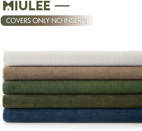 MIULEE Bronze Chenille Couch Throw Pillow Covers - Image 6