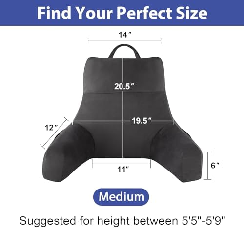 IPYNBAP Back Pillow for Bed Sitting up, Reading Pillow, 20 Inch - Image 2