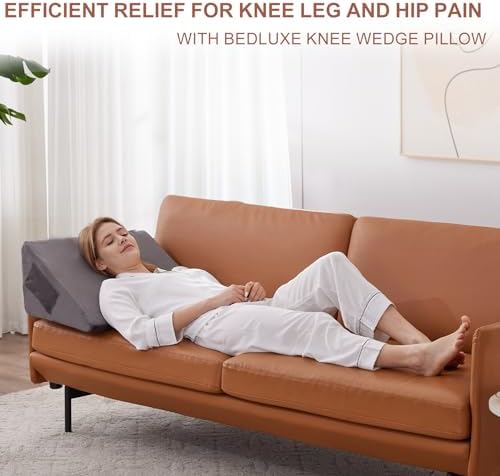 Knee Wedge Pillow, Memory Foam Leg Pillow Bed Wedge - Image 6