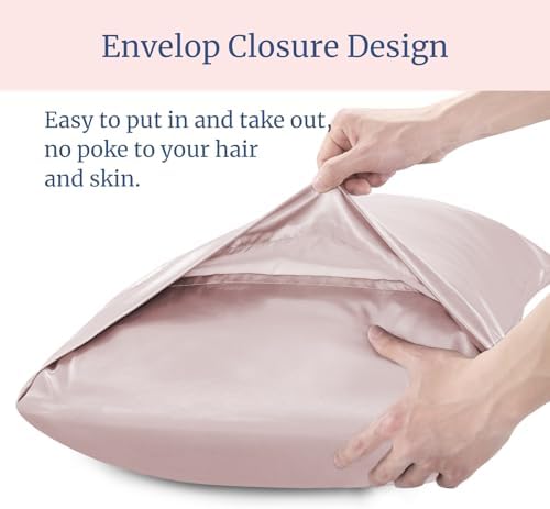 BEDELITE Satin Pillowcases, Queen Size 20x30 Inch, Lotus Pink - Image 6