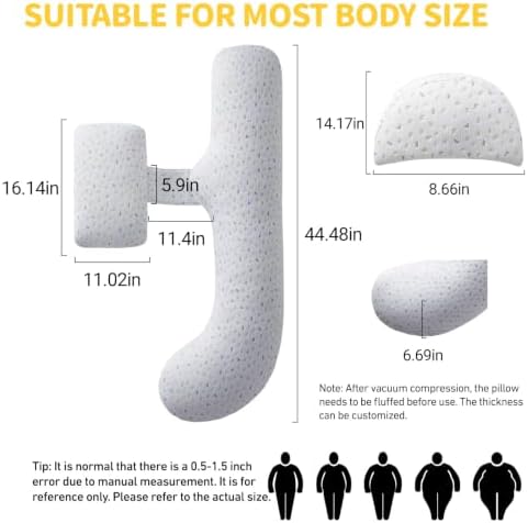 Pregnancy Pillow for Sleeping, Maternity Pillow Support for Back - Image 4
