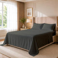 Cottingon 4 PC Olympic Queen Sheets, Egyptian Cotton, Dark Grey by COTTINGON
