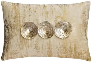The HomeCentric Decorative Pillow Covers Silver & Gold Pack of 2, Jacquard Foil by TheHomeCentric