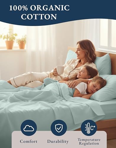 LANE LINEN California King Sheet Set 100% Organic Cotton Soft - Image 6