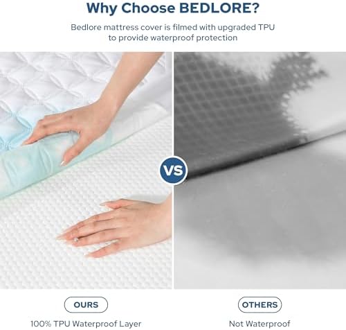 BEDLORE 2 Pack Waterproof Mattress Protector, Cal King Size Mattress Pad - Image 2
