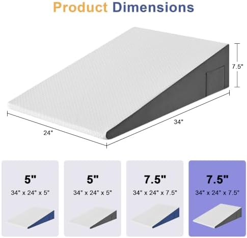 Yojoker 34" Extra-Long Wedge Pillow, Bed Incline Cushion - Image 2