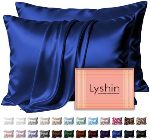 LYSHIN Silk Pillow Cases 2 Pack Standard Size by LYSHINSILKPILLOWCASES