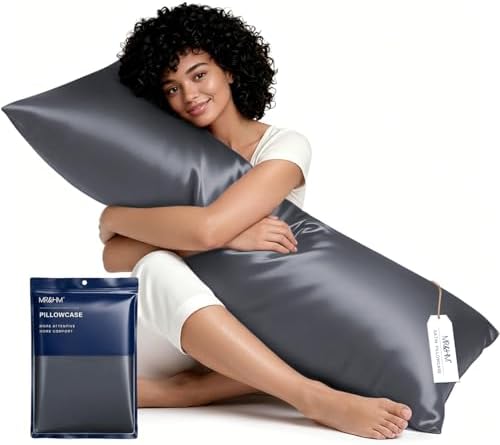 MR&HM Satin Body Pillow case, Space Grey by MRHM