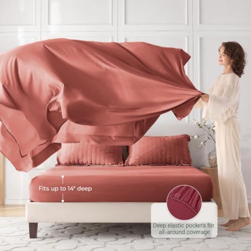 MUXHOMO 5 Pieces Twin Comforter Set, Seersucker Bed in a Bag Twin Size - Image 3