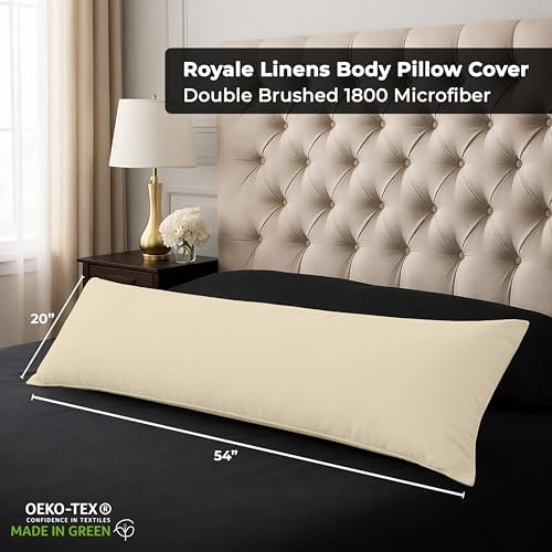 ROYALE LINENS Microfiber Body Pillow Cover - Image 2