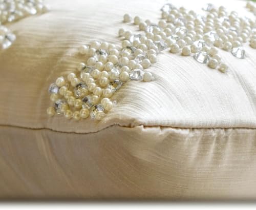 Ivory Decorative Lumbar Pillow Cover 12" x 18" | Pack of 2 Satin Oblong Cushion - Image 7