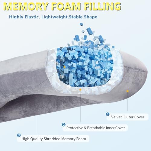 Shredded Memory Foam U Shaped Pregnancy Pillow - Image 2