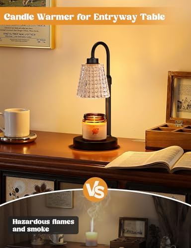Innqoo Black Crystal Candle Warmer Lamp with Timer, Dimmable Candle Warmer for Jar Candles, Height Adjustable Wax Melts Warmer, Birthday Gifts for Women Mom, House Warming Gifts New Home Decor - Image 5