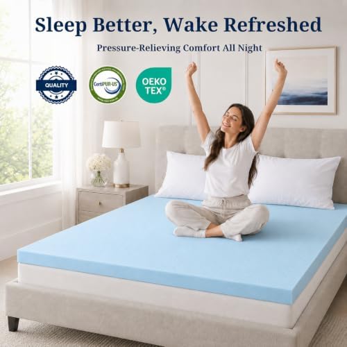 IULULU Mattress Topper Full, 3 Inch Gel Memory Foam Bed Topper - Image 4