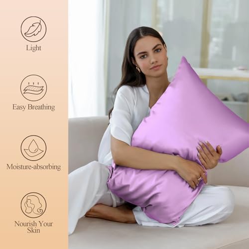 Silk Like Satin Pillowcase King Size, 2 Pack, 20x36 Inches - Image 2