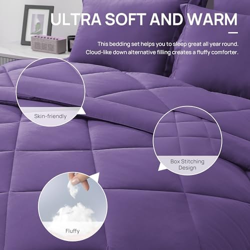 Love's cabin Oversized Queen Comforter Set, 7 Pieces Bed in a Bag, All Season - Image 4