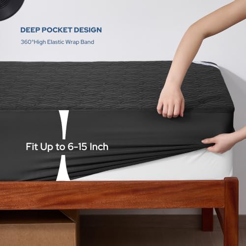 BEDLORE Waterproof Mattress Protector, Twin XL Size Mattress Pad - Image 4