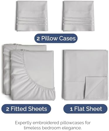 Split King Size 5 Piece Sheet Set - Image 2