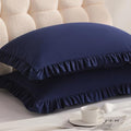 Ruffled King Pillow Shams, 2 Pack, 20x36 Inches by Aerlomi