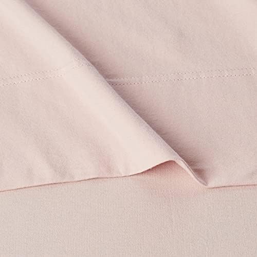 Amazon Basics 4 Piece Breathable 100% Cotton Jersey Knit Bed Sheet Set - Image 4