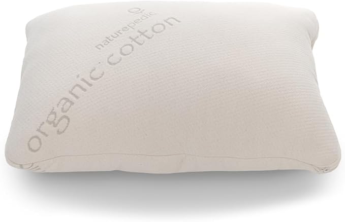 Naturepedic Organic Latex Pillow - Queen Bed Pillow with Soft Comfort - Luxury Pillow with Adjustable Fill for Comfortable Sleeping, Back Support and Neck Pain Relief