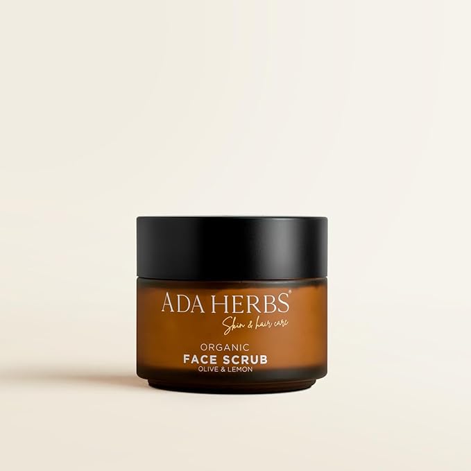 | Face Scrub with Olive & Lemon Extracts - Exfoliating and Revitalizing Scrub for All Skin Types - Made in France