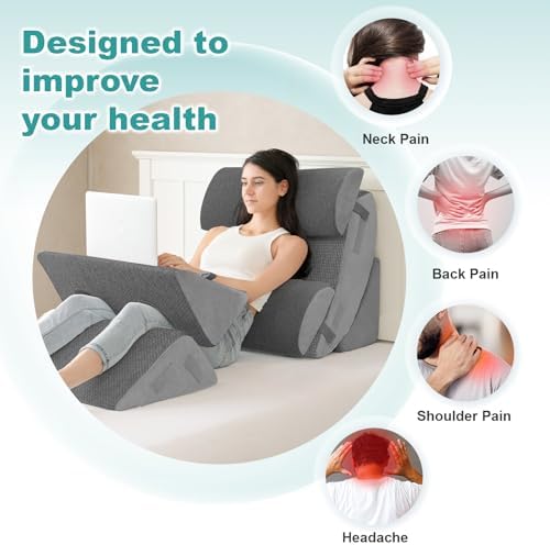 Hansleep Bed Wedge Pillow Set for After Surgery 6PCS, Post Surgery Pillow for - Image 7