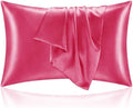 BEDELITE Satin Pillowcases, Queen Size 20x30 Inch, Hot Pink by BEDELITE