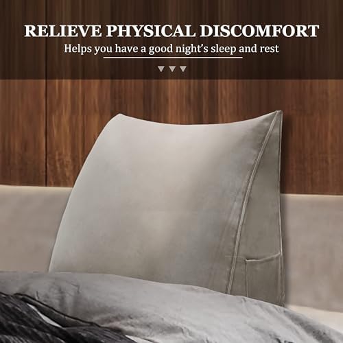 Small Triangular Reading Pillow Bed Wedge Headboard Pillow, Back Support Pillow - Image 5