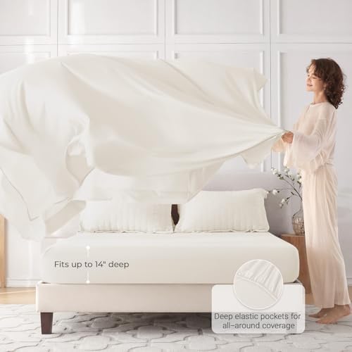 MUXHOMO 7 Pieces Oversized Queen Comforter Set, Seersucker Bed in a Bag - Image 2